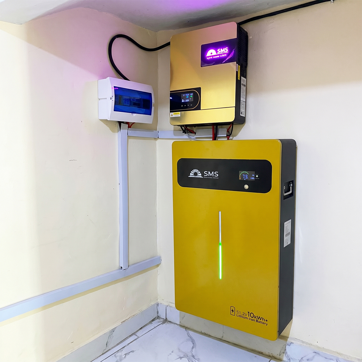 Solar inverters in a house