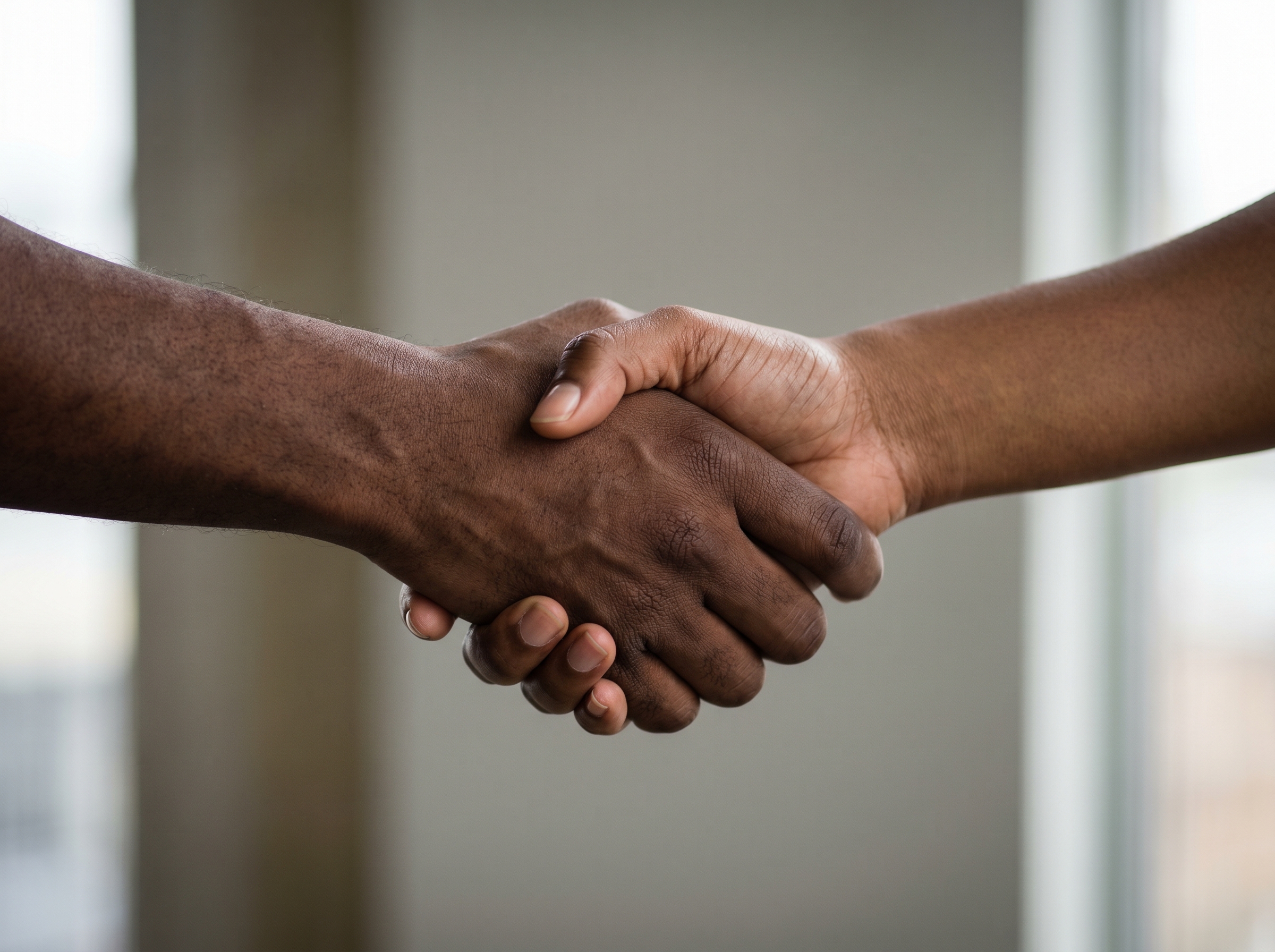two people shaking hands
